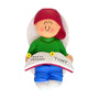 Potty Training Toddler Ornament - White Male for Christmas Tree