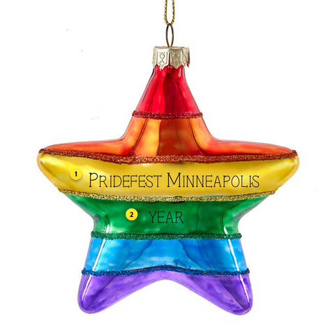 Pride Glass Star Ornament