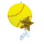 Softball with Star Christmas Ornament