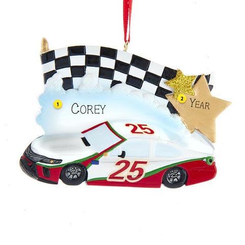 Personalized Race Car Ornament