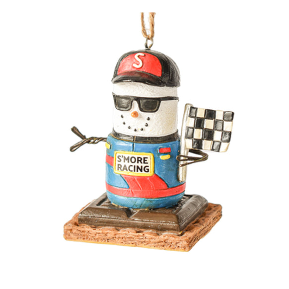 S'more Race Car Driver Christmas Tree Ornament