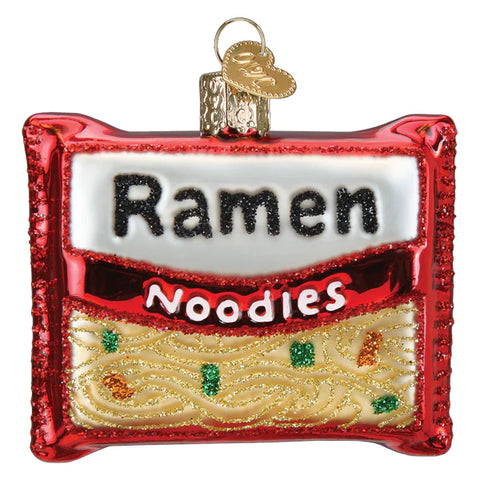 Glass Ramen Noodle Package Christmas Tree Ornament