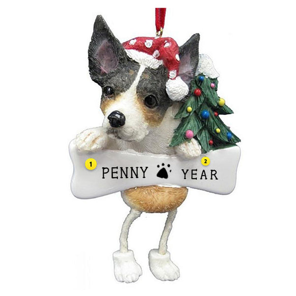 Rat Terrier Dog Ornament for Christmas Tree