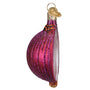 Red Onion Glass Ornament Sliced in half Side View