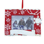 Red with Snowflakes Photo Frame Ornament for a picture 