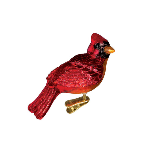 Resting Cardinal Ornament for Christmas Tree