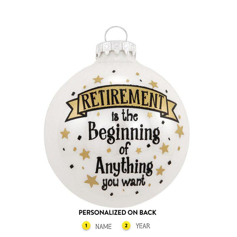 Personalized Retired Glass Ornament