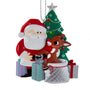 Rudolph The Red Nose Reindeer® with Tree and Santa Ornament
