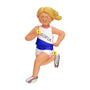 Personalized Runner Ornament - Female, Blonde Hair