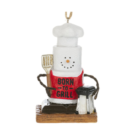 S'mores Grilling Christmas Tree Ornament