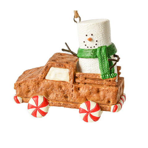 S'mores in Graham Cracker Truck Christmas Tree Ornament