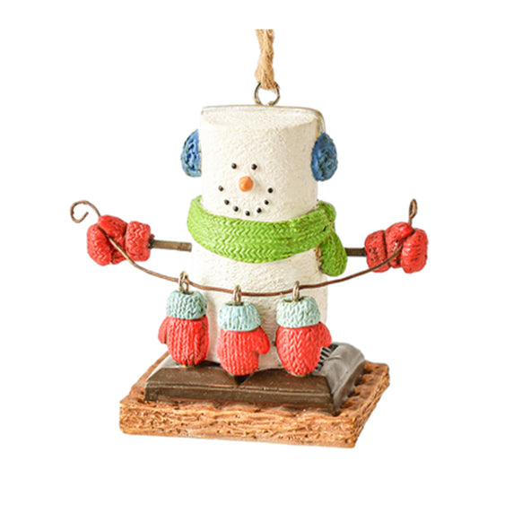 S'mores with Mittens Christmas Tree Ornament