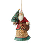 Santa with Tree and Toy Bag Ornament - Jim Shore