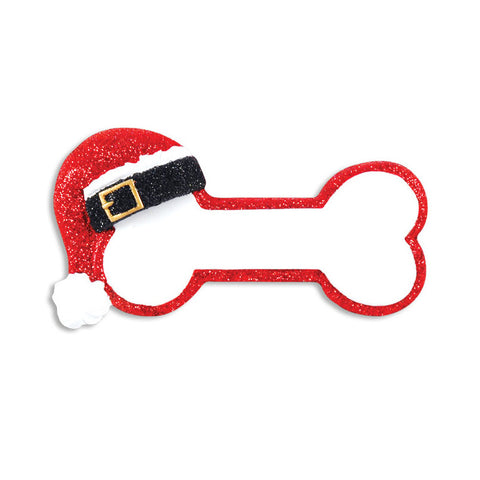 Santa Dog Bone Ornament for Christmas Tree