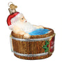 Santa's Hot Tub Ornament - Old World Christmas Side