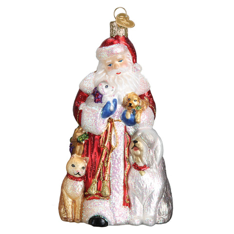 Santa's Fury Friend Ornament for Christmas Tree