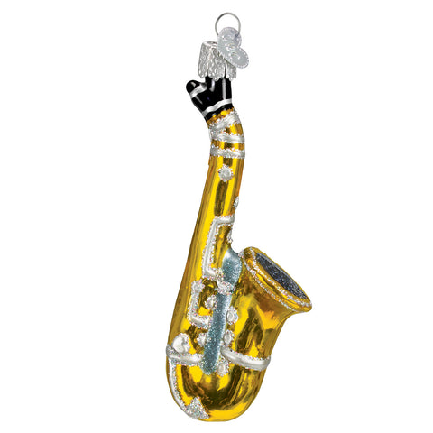 Glass Saxophone Ornament for Christmas Tree