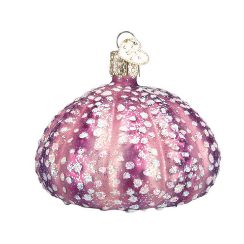 Sea Urchin glass ornament Purple-Pink hues