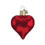 Shiny Red Heart Ornament for Christmas Tree