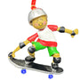 Skateboarder Male African American Ornament for Christmas tree