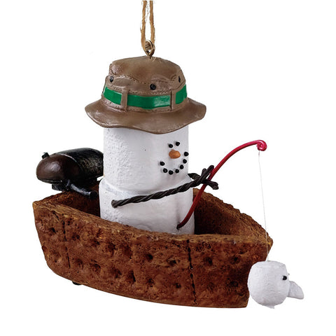 S'more Fishing Boat Ornament for Christmas Tree