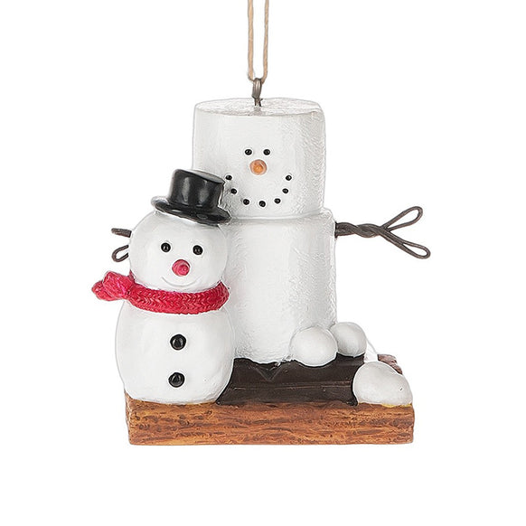 S'mores Snowman Ornament for Christmas Tree