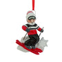Snow Ski Action Boy Ornament for Christmas Tree