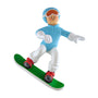 Snowboarder Ornament - Female for Christmas Tree