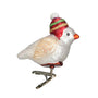 Glass Red Hat Snowbird Ornament 