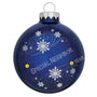 Snowflake Swirl Glass Ornament - Blue