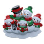 Snowman Family of 5 with Lantern Ornament