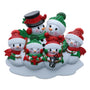 Snowman Family of 6 with Lantern Ornament