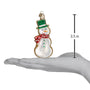 Size of snowman sugar cookie Christmas ornament 