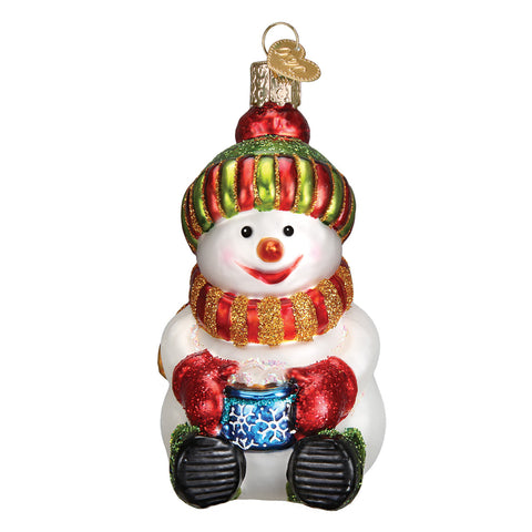 Snowman with Cocoa Ornament for Christmas Tree
