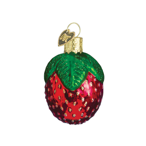 Sparkling Strawberry Ornament for Christmas Tree