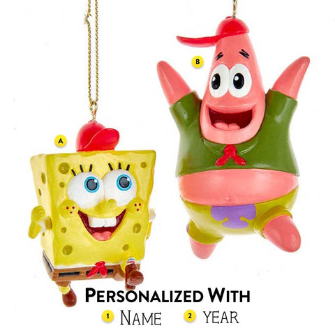 Personalized SpongeBob Squarepants™ or Patrick Kamp Koral Ornaments