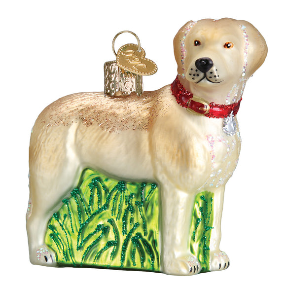 Standing Yellow Lab Ornament for Christmas Tree