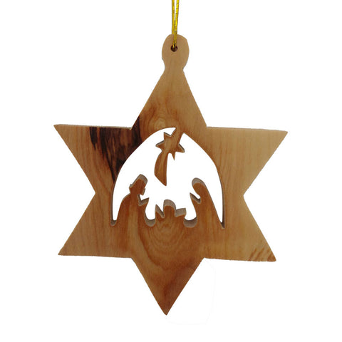 Star of David with Nativity Ornament