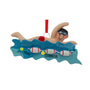 Swimmer Boy in Water Ornament for Christmas Tree