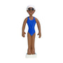 Swimmer Ornament - Black Female for Christmas Tree