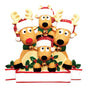 Personalized Reindeer Family of 4 Table Top Decoration
