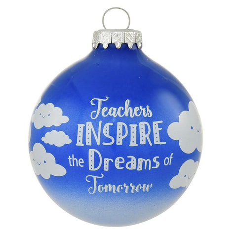 Teachers Inspire The Dreams Of Tomorrow Glass Ornament