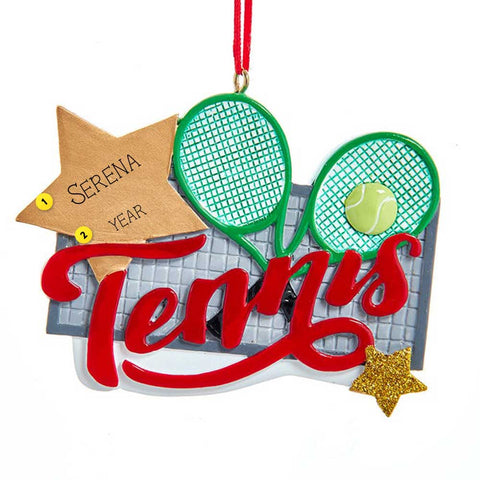 Tennis Star With Net Ornament