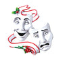 Theatre Mask Comedy Tragedy Ornament for Christmas Tree