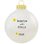 Personalized Christmas Ornament for Couples with saying Together is our favorite place to be