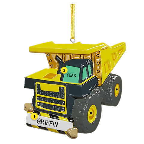 Personalized Toy Dump Truck Ornament 