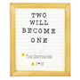 Two Shall Become One Letter Board Christmas Tree Ornament