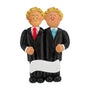 Wedding Couple Ornament - Two Blond Grooms for Christmas Tree