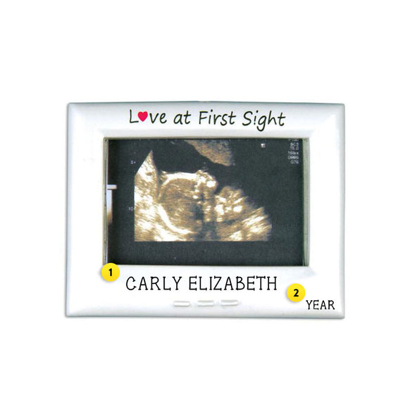 Ultrasound Picture Frame Ornament for Christmas Tree