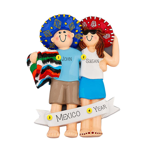 Personalized Couple in Mexico Ornament
